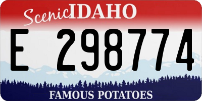 ID license plate E298774