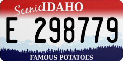 ID license plate E298779