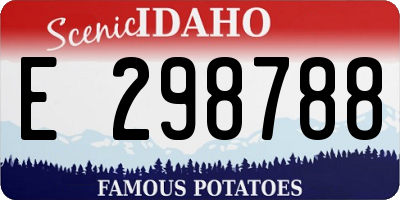 ID license plate E298788