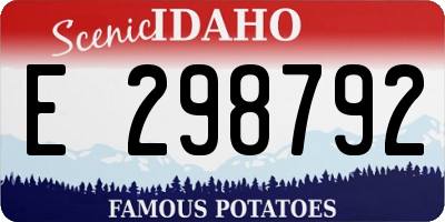 ID license plate E298792
