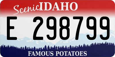 ID license plate E298799
