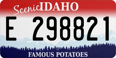 ID license plate E298821