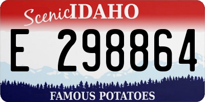 ID license plate E298864