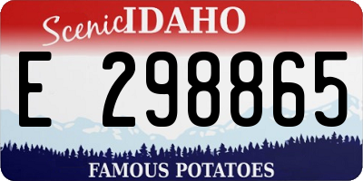 ID license plate E298865