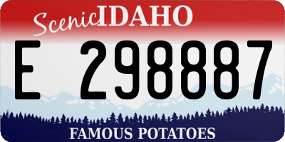 ID license plate E298887