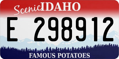 ID license plate E298912