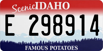 ID license plate E298914