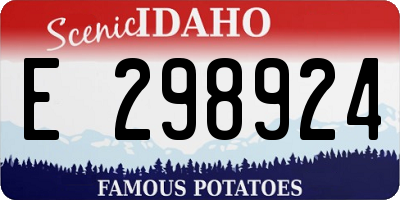 ID license plate E298924