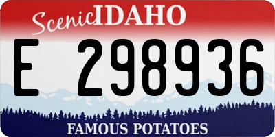 ID license plate E298936
