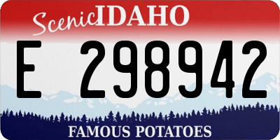 ID license plate E298942