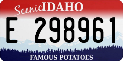 ID license plate E298961