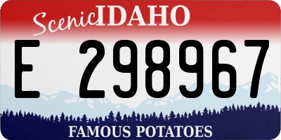 ID license plate E298967