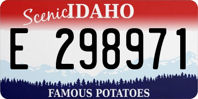 ID license plate E298971