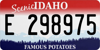 ID license plate E298975
