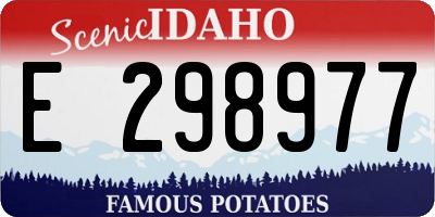 ID license plate E298977