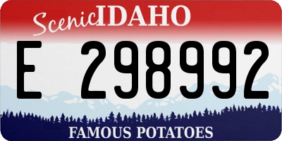 ID license plate E298992