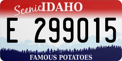 ID license plate E299015