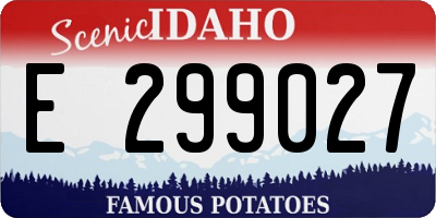 ID license plate E299027