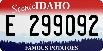 ID license plate E299092
