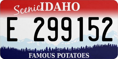 ID license plate E299152