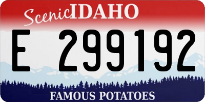 ID license plate E299192
