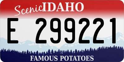 ID license plate E299221