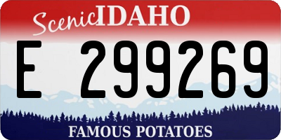 ID license plate E299269