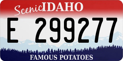 ID license plate E299277