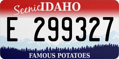 ID license plate E299327