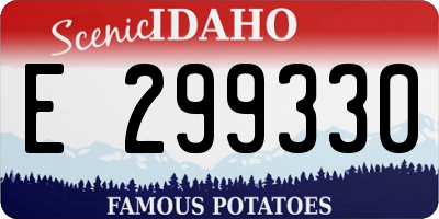ID license plate E299330