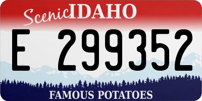 ID license plate E299352