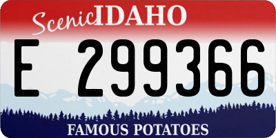 ID license plate E299366