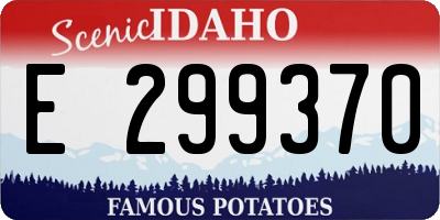 ID license plate E299370