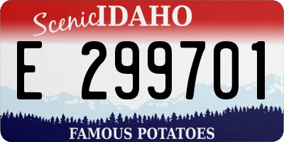 ID license plate E299701