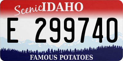 ID license plate E299740