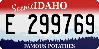 ID license plate E299769
