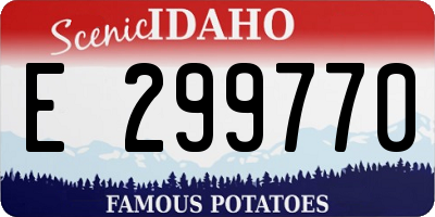 ID license plate E299770