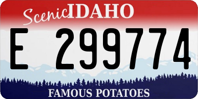 ID license plate E299774