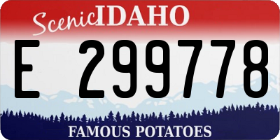 ID license plate E299778
