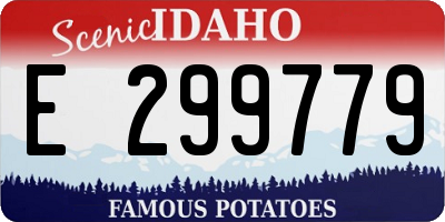 ID license plate E299779