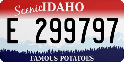 ID license plate E299797