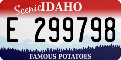 ID license plate E299798