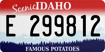 ID license plate E299812