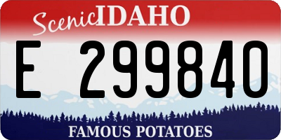 ID license plate E299840