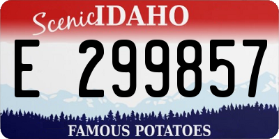 ID license plate E299857