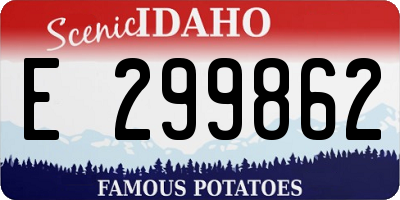 ID license plate E299862