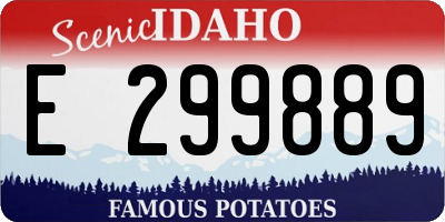 ID license plate E299889