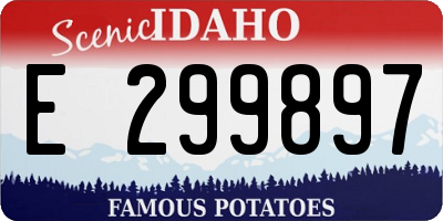 ID license plate E299897