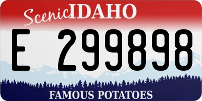 ID license plate E299898