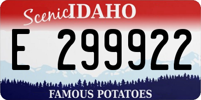 ID license plate E299922